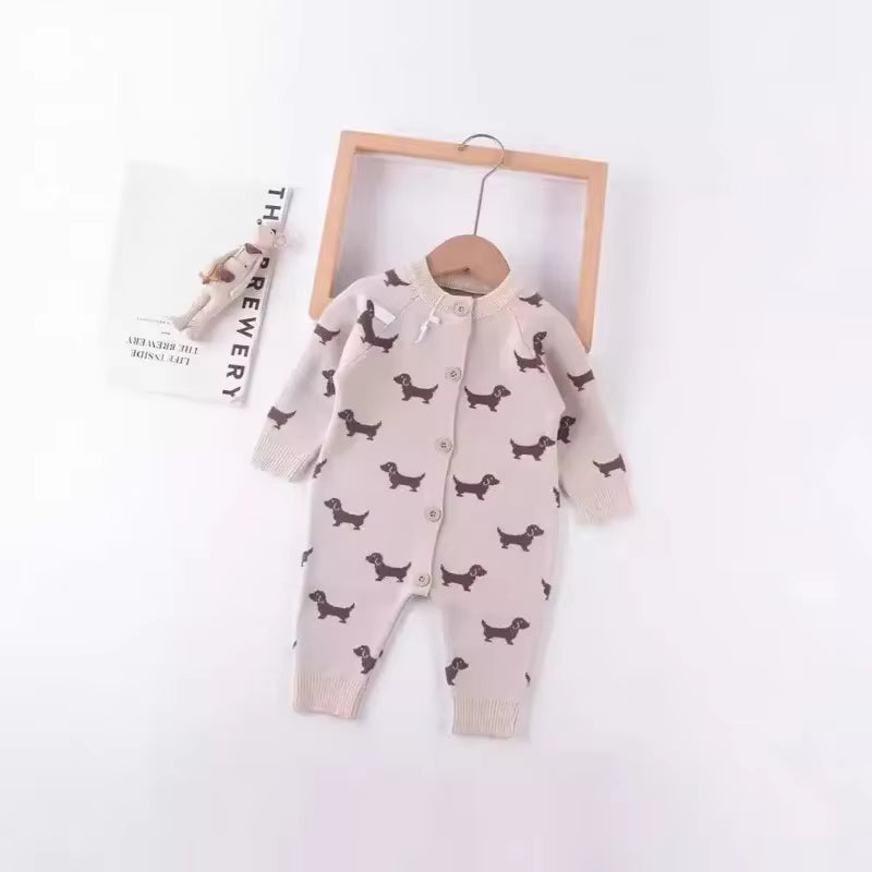 SnugTale – Cartoon Knit Sweater Jumpsuit for Babies & Toddlers